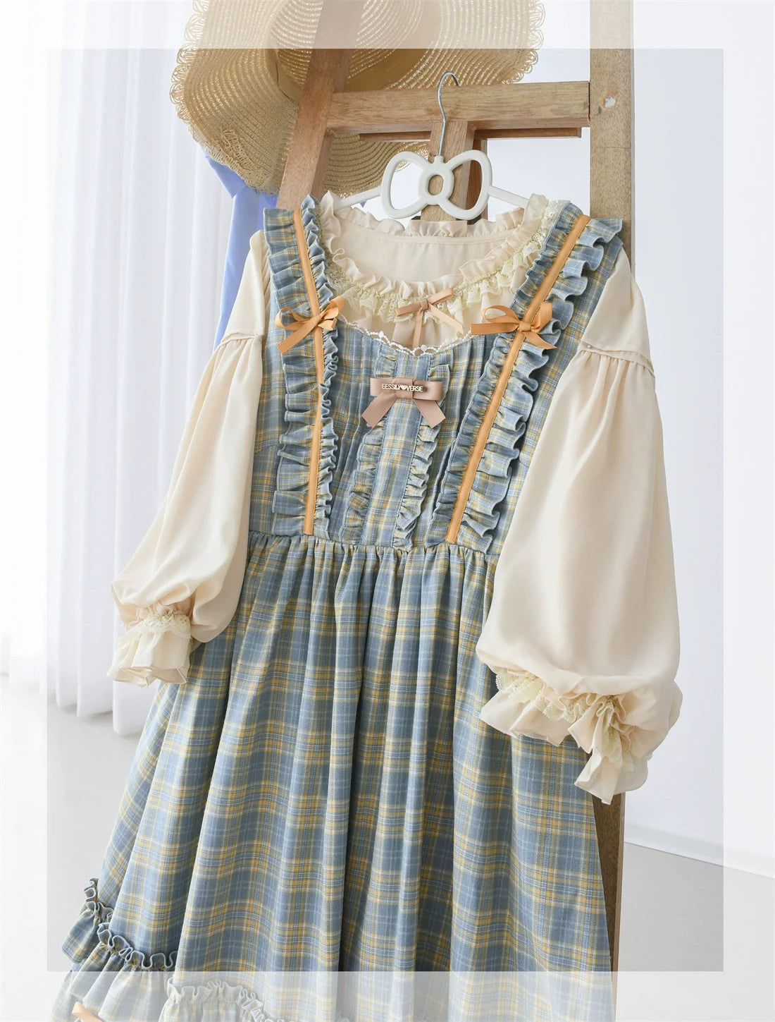 EESSILY - Green Fairy Tales - Classic Lolita Plaid JSK Plus Size Lolita Dress