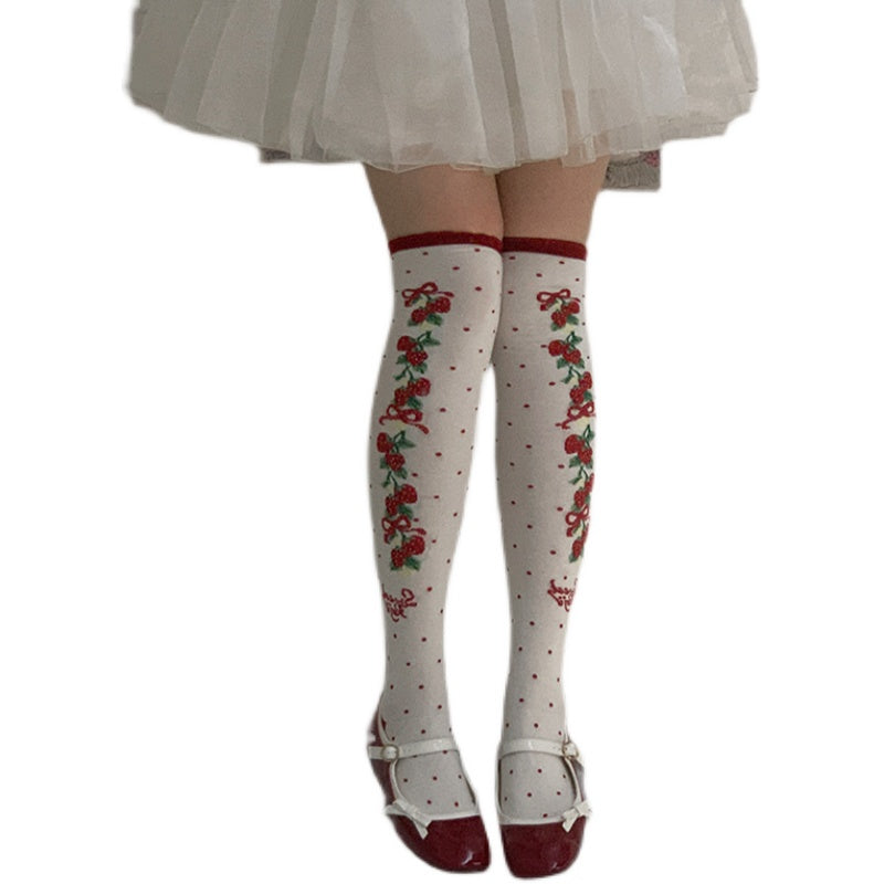 Roji Roji - Autumn Sweet Lolita Cotton Thigh-high Socks