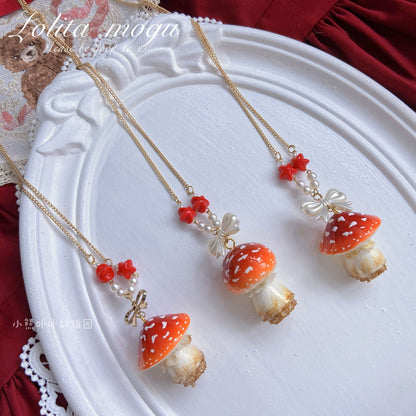 Bear Doll - Handcraft Kawaii Lolita Mushroom Necklace