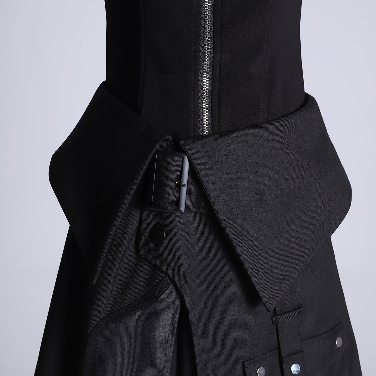 Your Princess - Nightblade - Black Ouji Lolita Apron Pants Suit