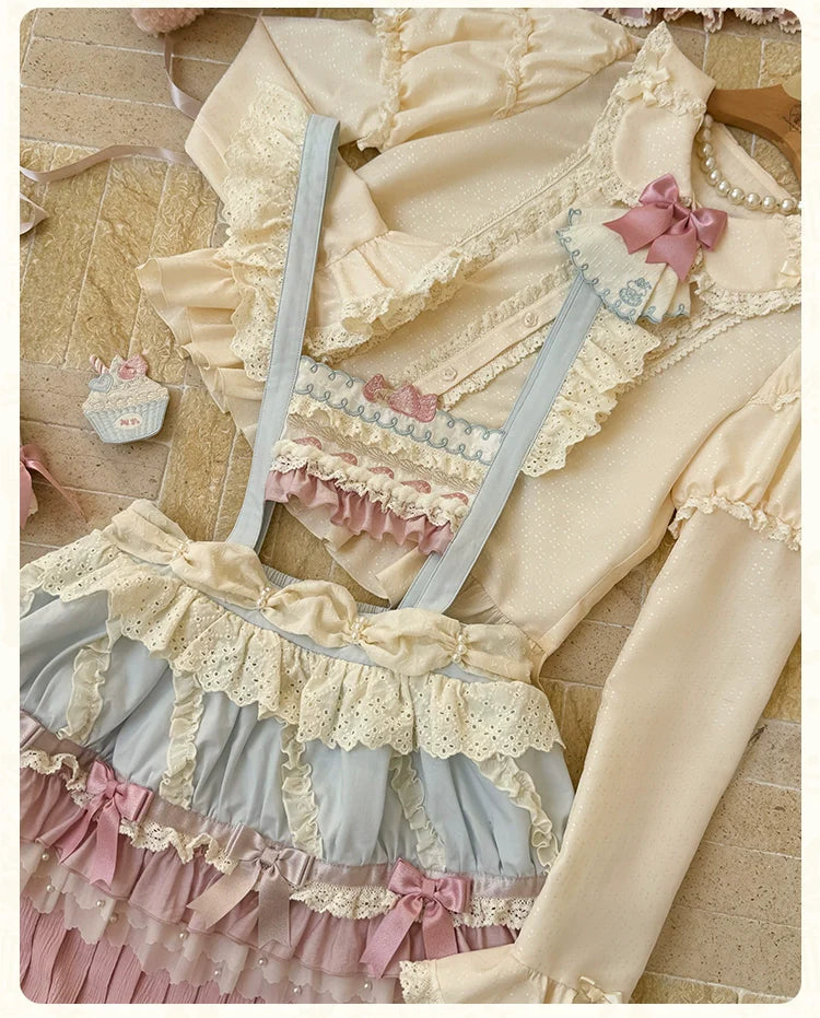 Mademoiselle Pearl - Cup Cake - Sweet Lolita OP Dress Kawaii Lolita JSK SK
