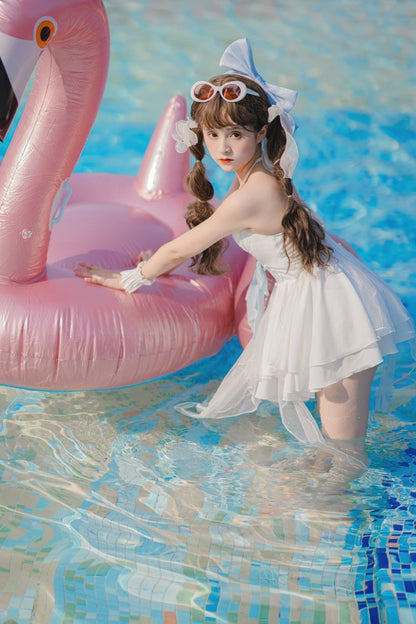 Letters from Unknown Star - Mermaid of the Sea Moon - Lolita Inspired Swimsuit in Two-piece and One-piece