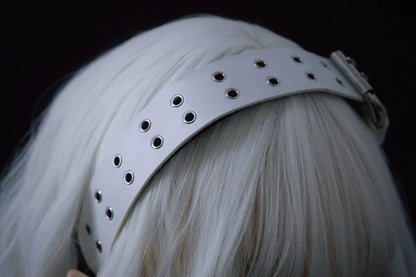 Strange Sugar - Gothic Lolita KC Faux Leather Punk Lolita Hair Accessories