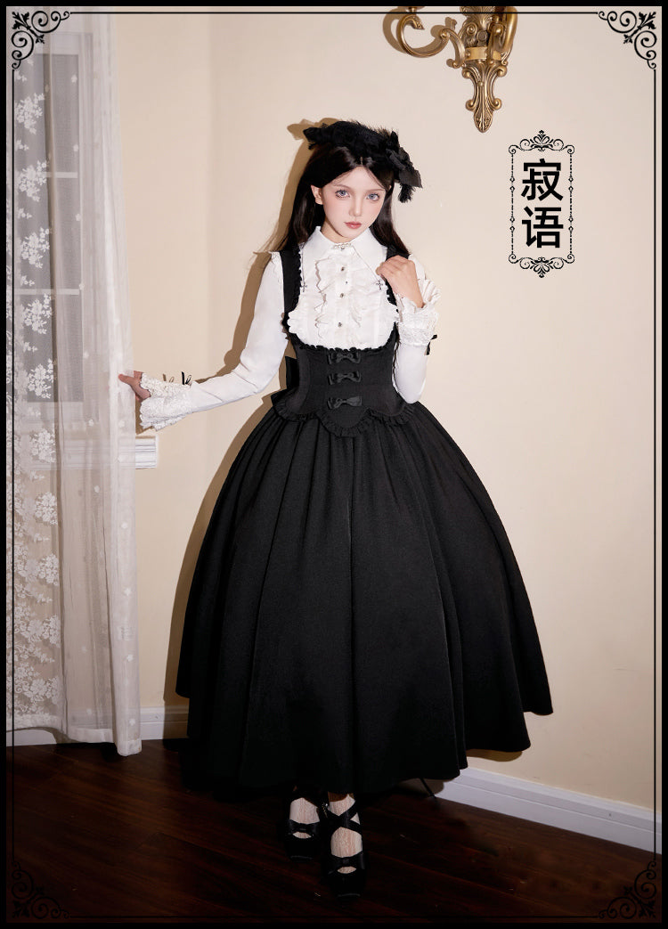 With PUJI - Silent Whisper - Classic Lolita Bust-supporting Long Dress, Shirt