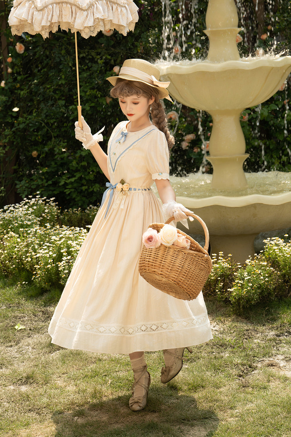 Miss Point - Happy Summer Elegant Lolita Floral OP Dress