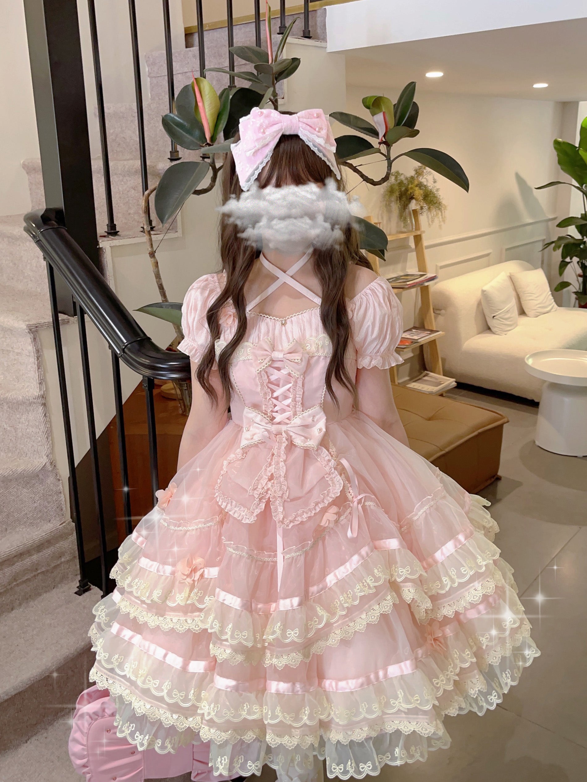 Cheese Cat - Sweet Lolita KC Lace Butterfly Lolita KC with Pearl