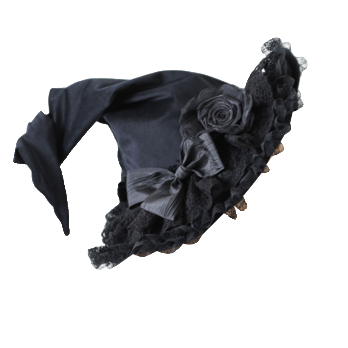 Xiaogui - Halloween Gothic Lolita Witch Hat Bow Velvet BNT