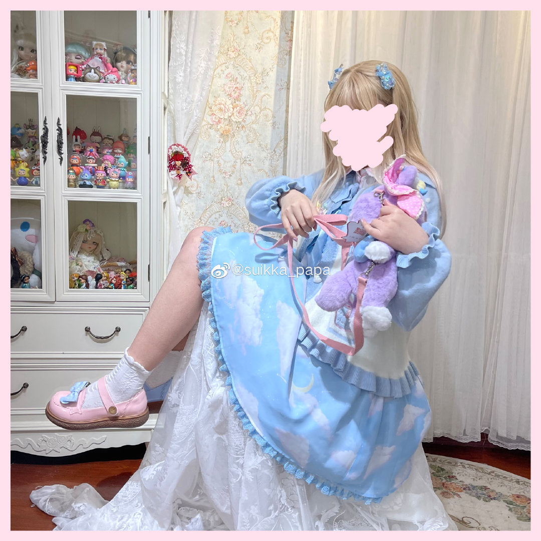 MIST - Beating Heart - Sweet Lolita Thick Sweater Coat Puff Sleeve
