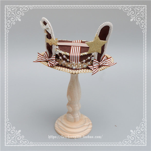 Fox Cherry - Lolita Rabbit Ears Top Hat Multiple colors
