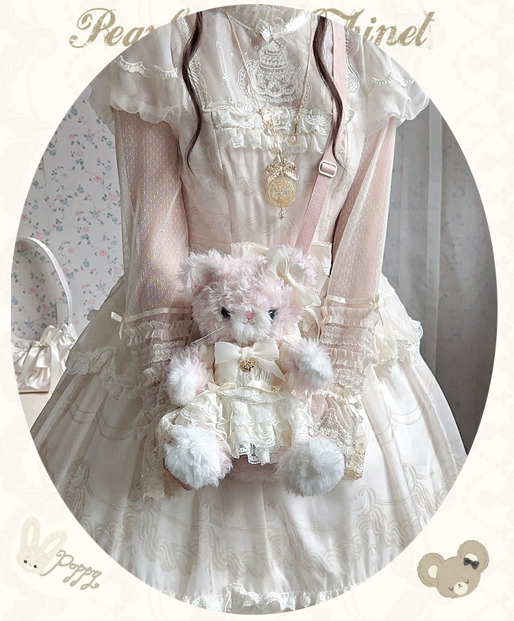 Mademoiselle Pearl - Pearl Doll Cabinet - Kawaii Lolita Plush Doll Bag with Outfit