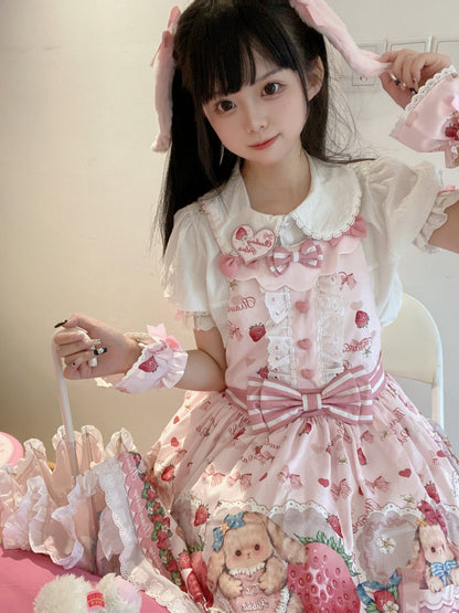 Polaris Lolita - Rabbit Berry Gift Box - Sweet Lolita Salopette and Dress Set