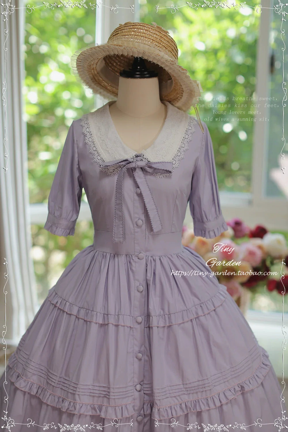 Tiny Garden - Lacey 2.0 - Classic Lolita OP Lace Collar Open Front Dress
