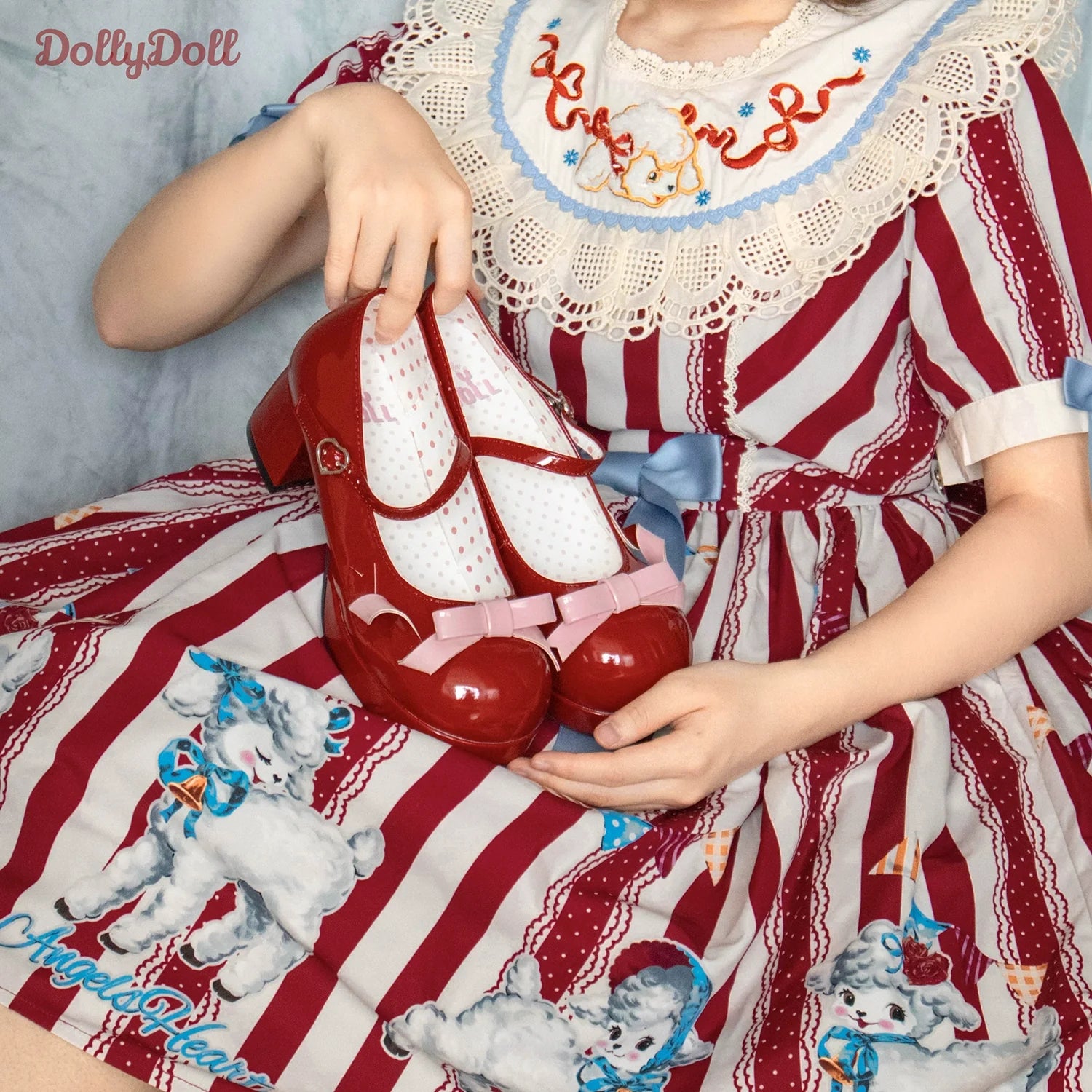 Dolly Doll - Lovers' Gift - Round Toe Middle Heel Mary Jane Lolita Shoes