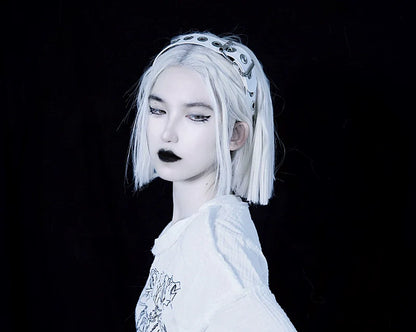 Strange Sugar - Gothic Lolita KC Faux Leather Punk Lolita Hair Accessories