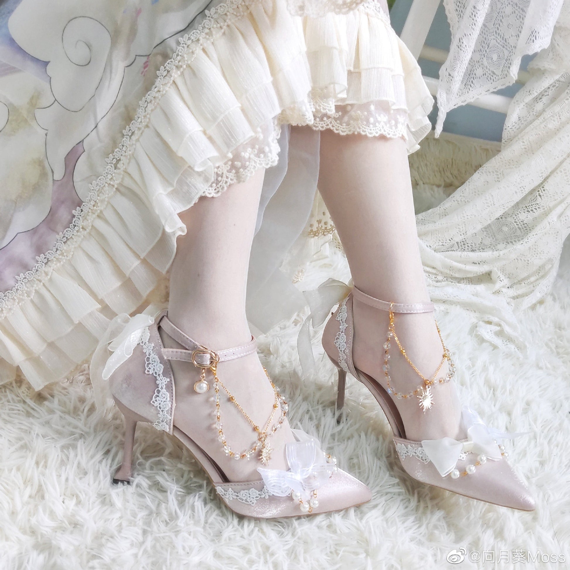 Sky Rabbit - Flower Wedding Elegant Lolita High Heel Shoes