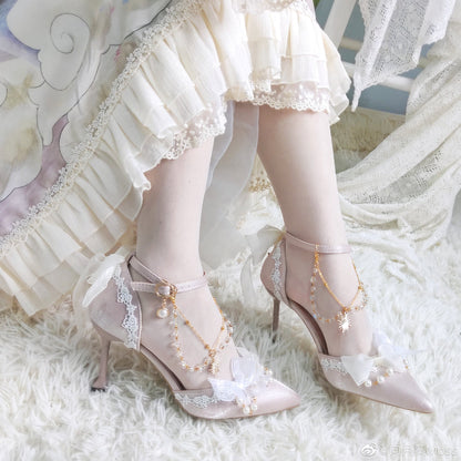 Sky Rabbit - Flower Wedding Elegant Lolita High Heel Shoes