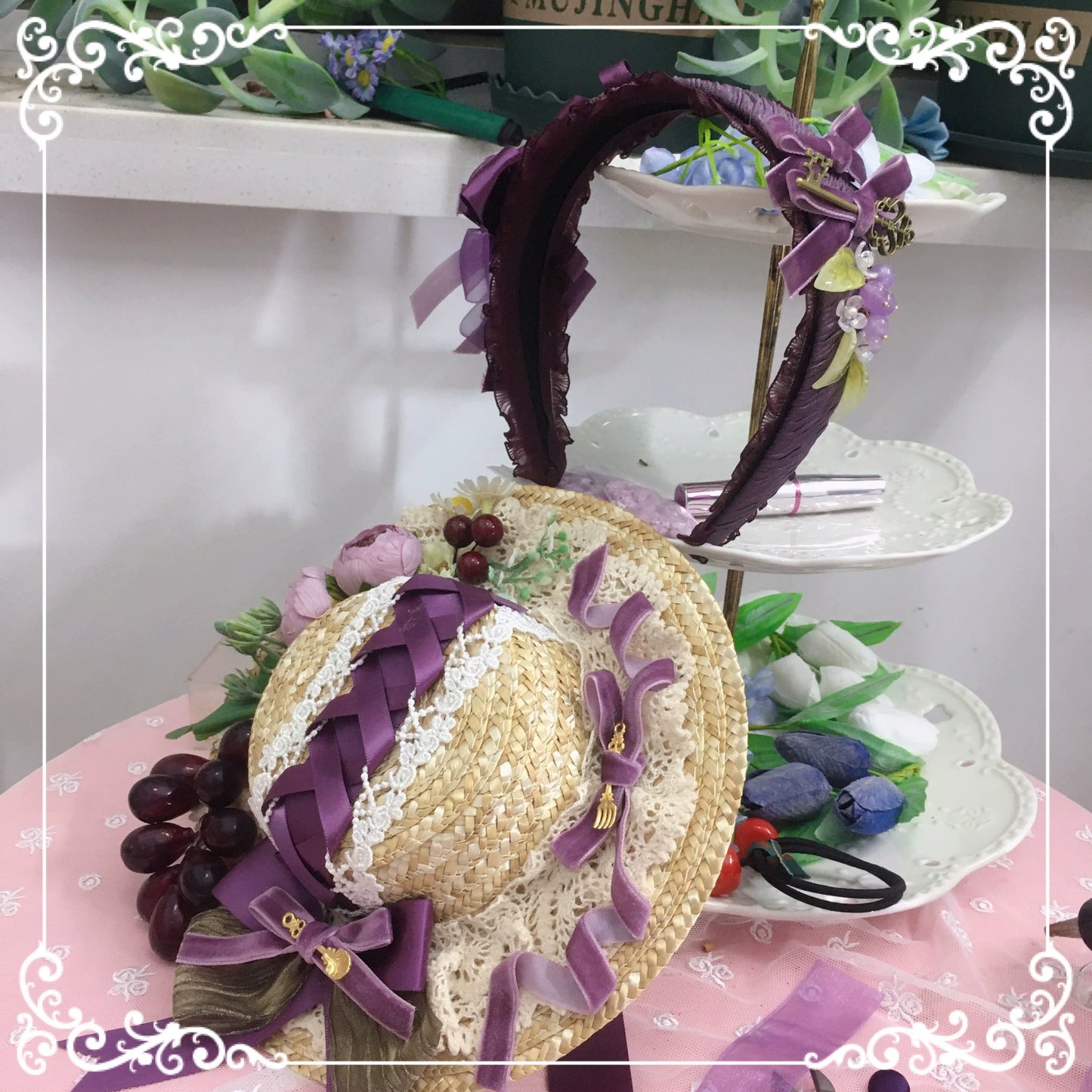 Chestnut Lolita - Louvre Vineyard Accessory Hairband Retro Lolita KC