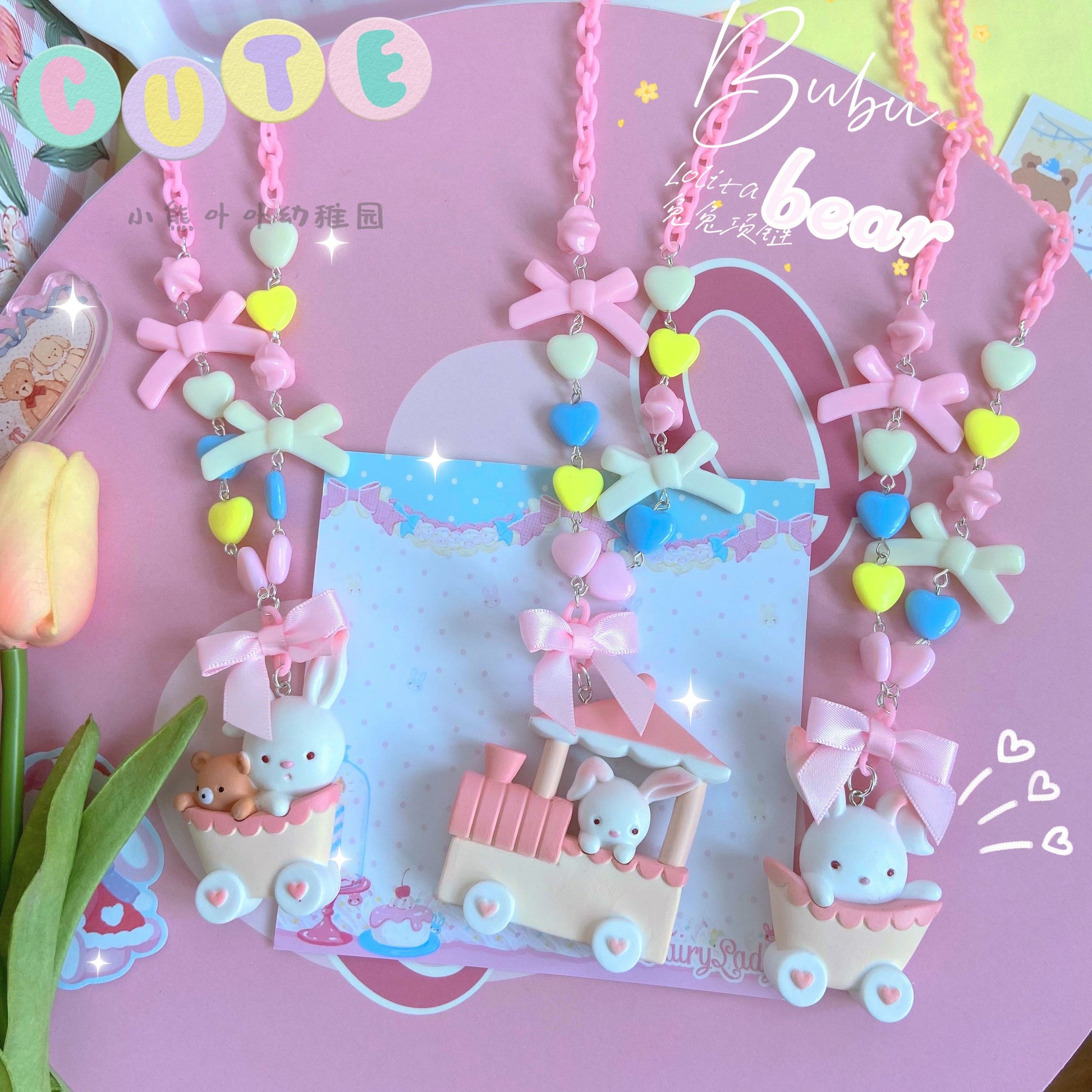 Bear Doll - Sweet Lolita Rabbit Necklace Sweater Chain JK Accessories