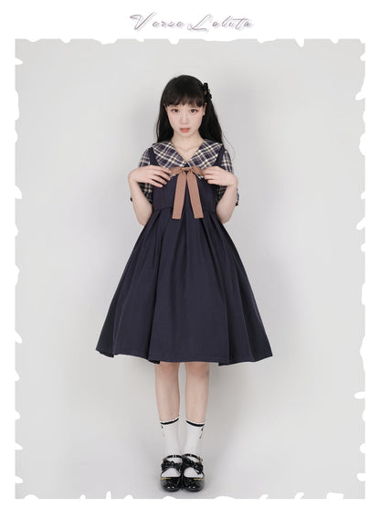 EESSILY - Macaron Waffle - Kawaii Lolita Short Sleeve Summer OP