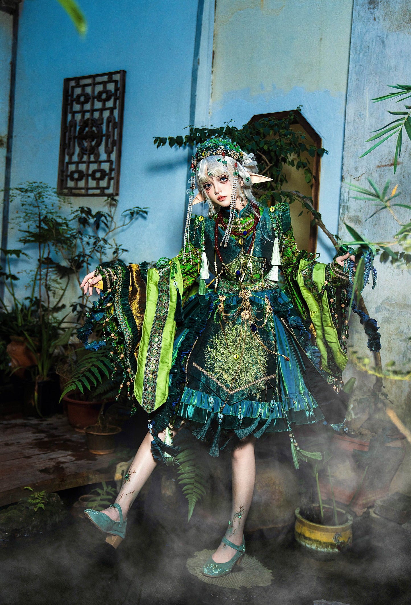 Your Highness - Baimu Ji - Gothic Lolita Dress Chinese Style OP with Terror Element