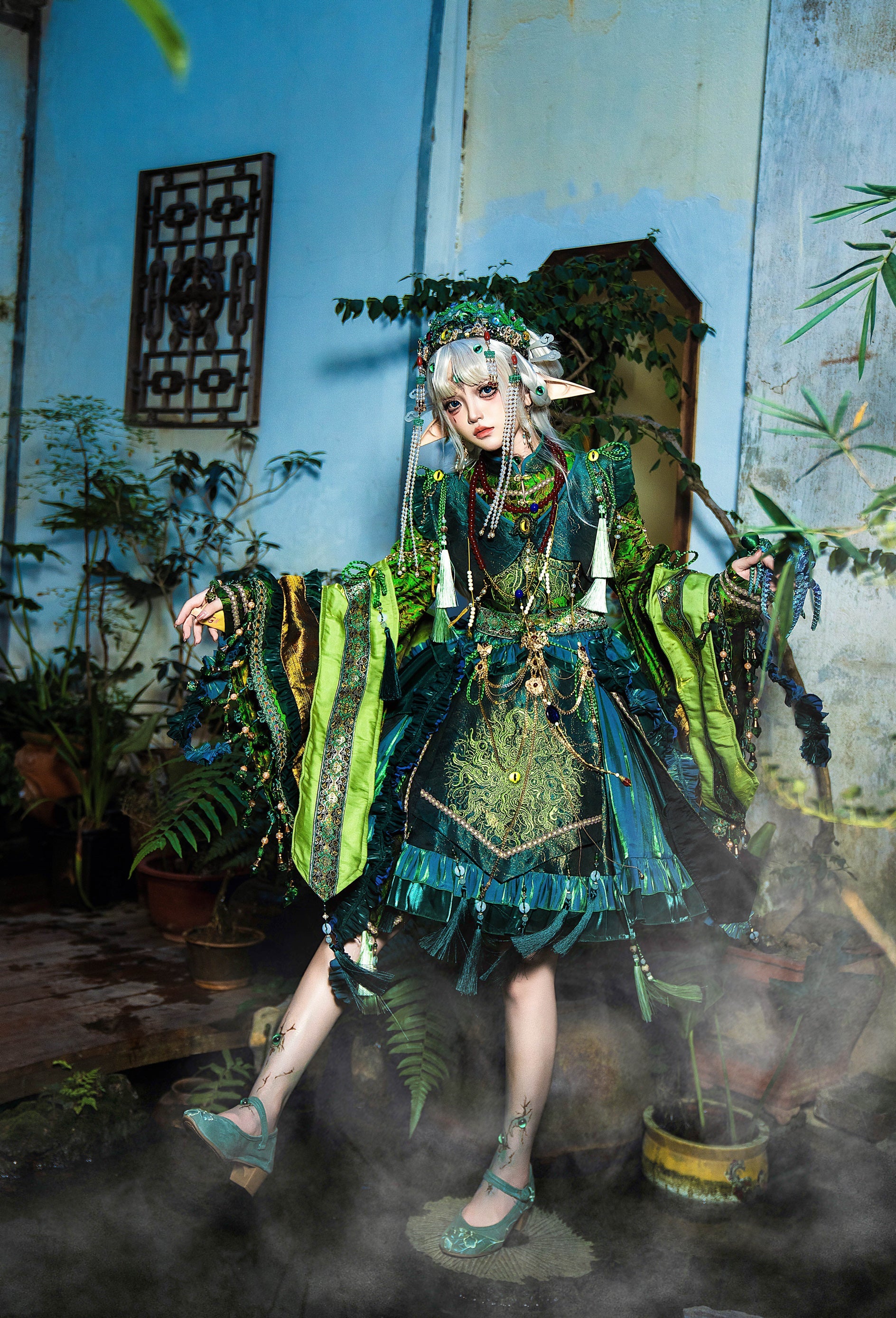 Your Highness - Baimu Ji - Gothic Lolita Dress Chinese Style OP with Terror Element