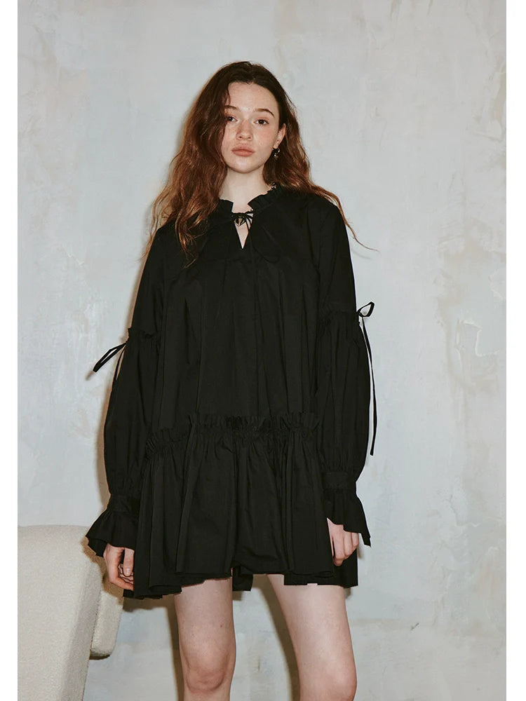 Romantic ruffle shirt dress【s0000007088】