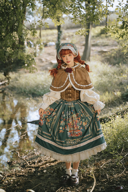 Miss Point - Praise of Abundance - Bavarian Style Lolita Velvet Hooded Cape