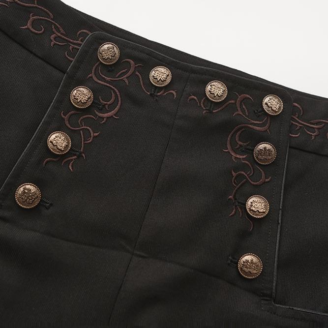 Immortal Thorn - Eternal Treasure Voyage - Ouji Lolita Pants with Waist Embroidery and Buttons