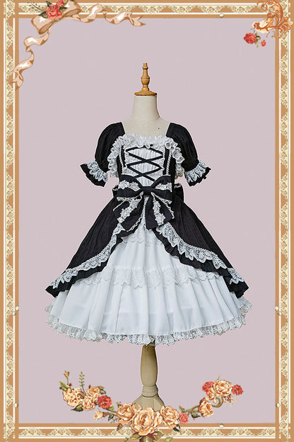 Infanta - Vintage Doll Patchwork Sleeve Lolita OP