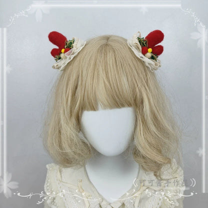 Cocoa Jam - Christmas Sweet Lolita Headdress, Antler Shaped Design