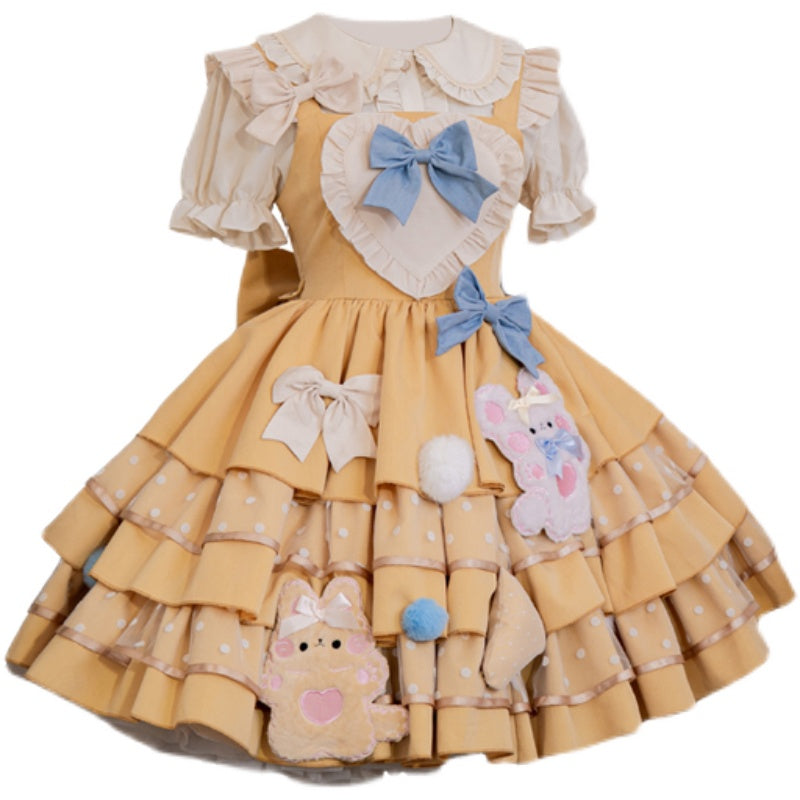 OCELOT - Bear Cheese - Sweet Lolita Jumper Dress Yellow Lolita JSK