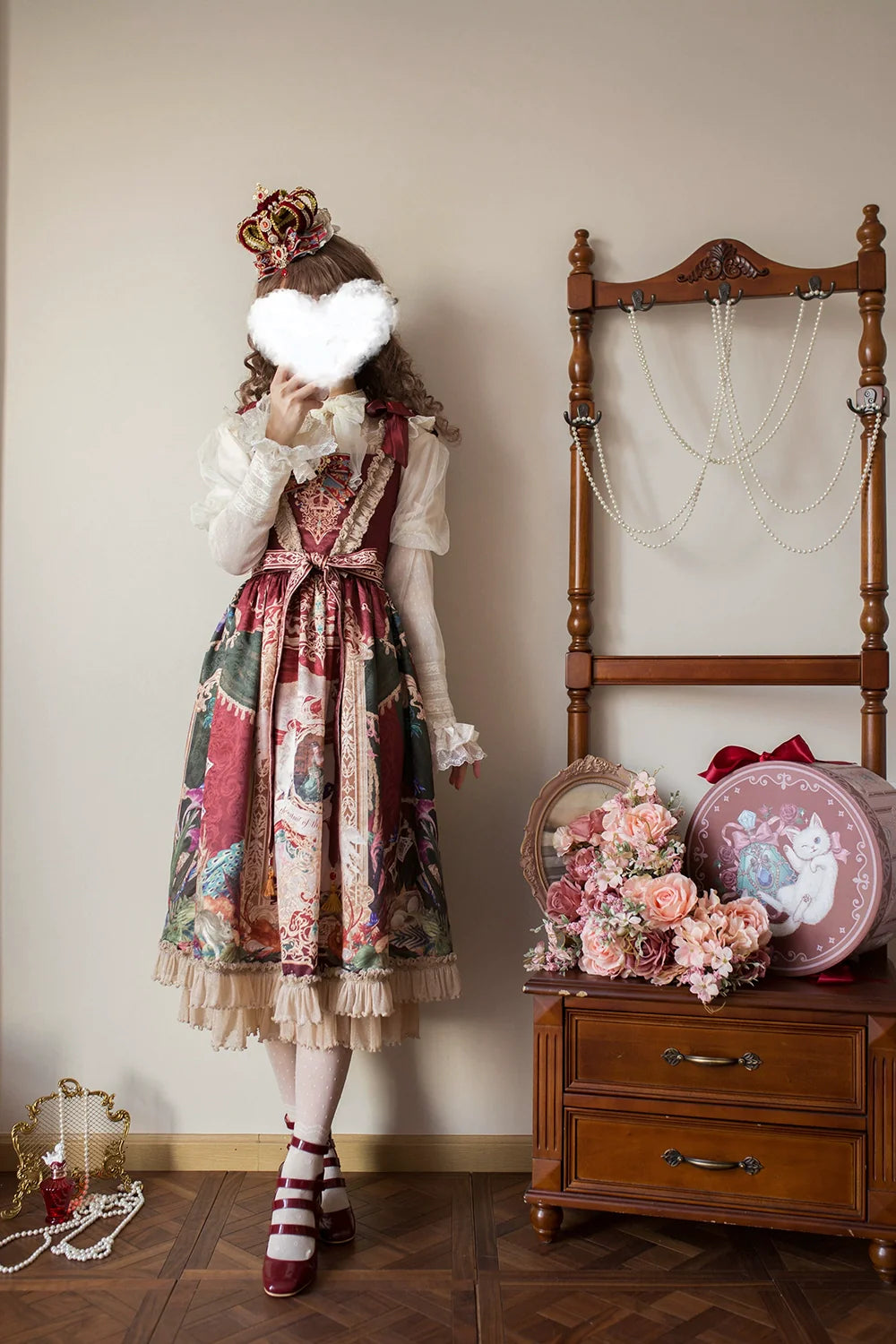 Miss Point - Kaleidoscope - Retro Lolita Dress Oil Painting Print JSK Dress Customized