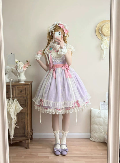 Uncle's Workshop - Fluttering Cherry Spring Strings - Cotton Sweet Lolita JSK Dress