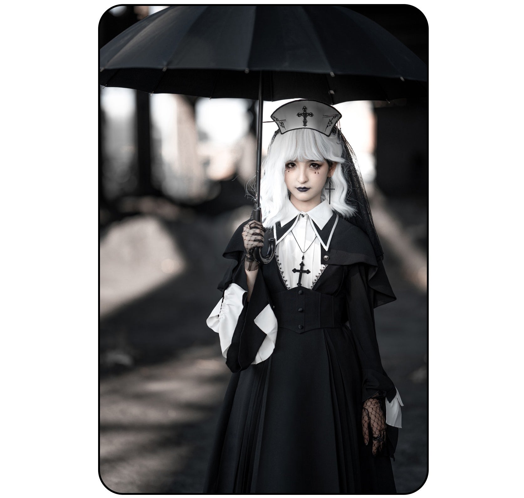 Susin Lolita - Cross Praise - Nun Style Gothic Lolita Dress and Blouse