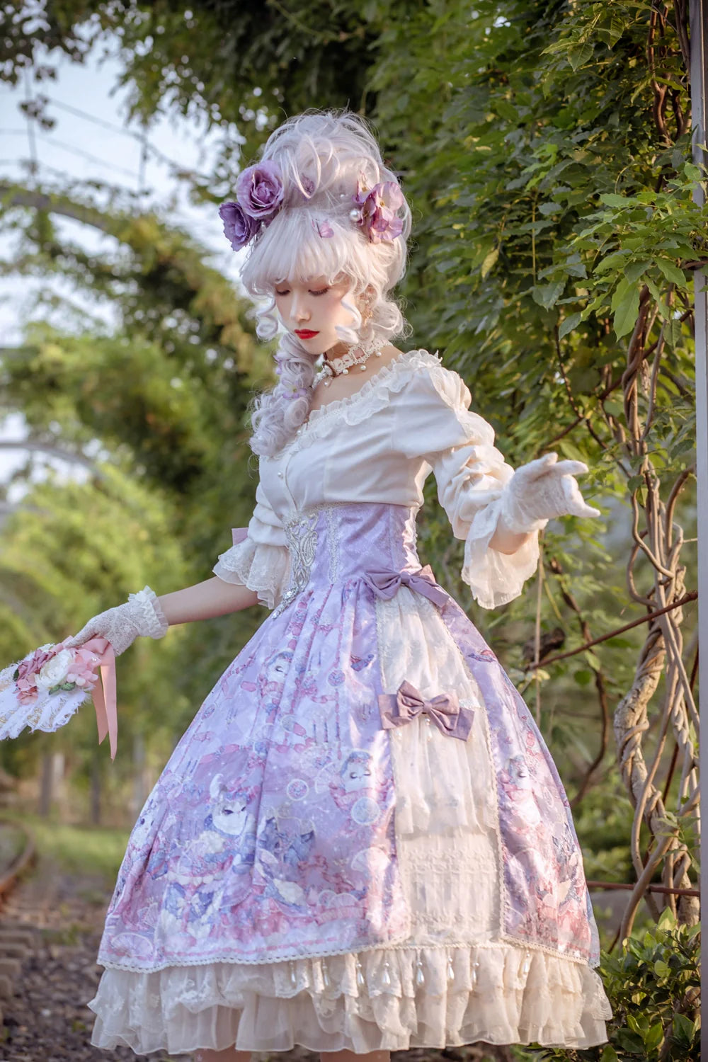 Miss Point - Elizabeth Meow - Classic Lolita Blouse Lotus Root Sleeve Lolita Shirt