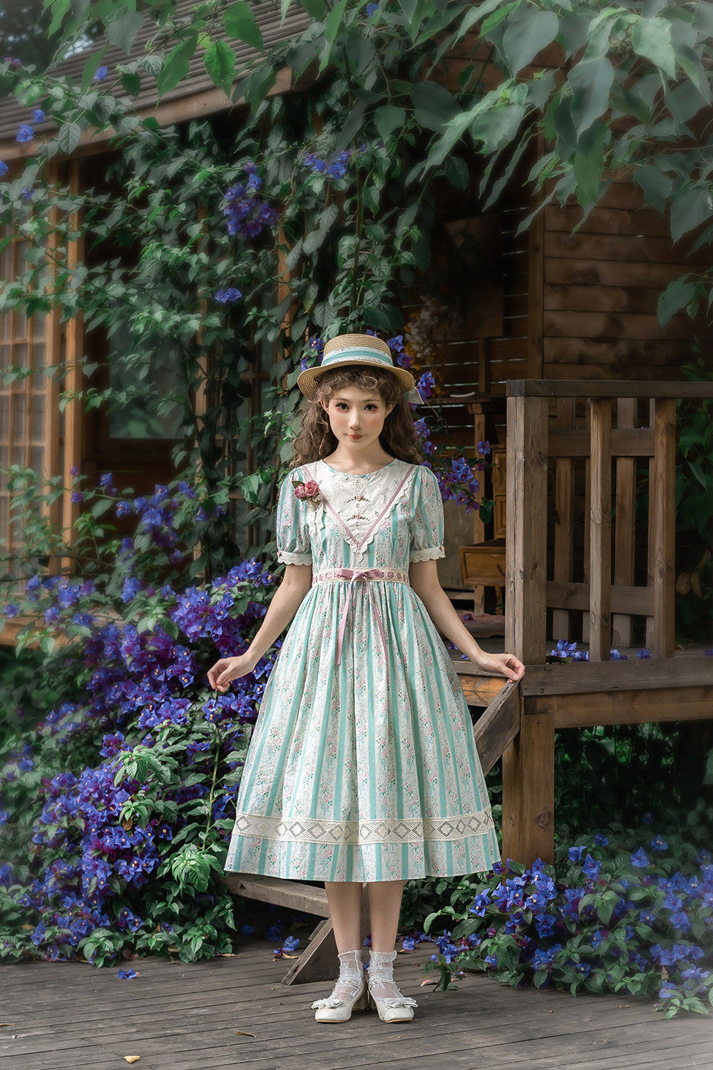 Miss Point - Happy Summer Elegant Lolita Floral OP Dress