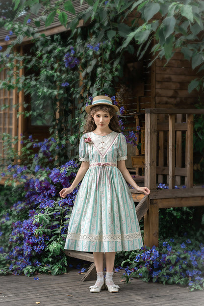 Miss Point - Happy Summer Elegant Lolita Floral OP Dress