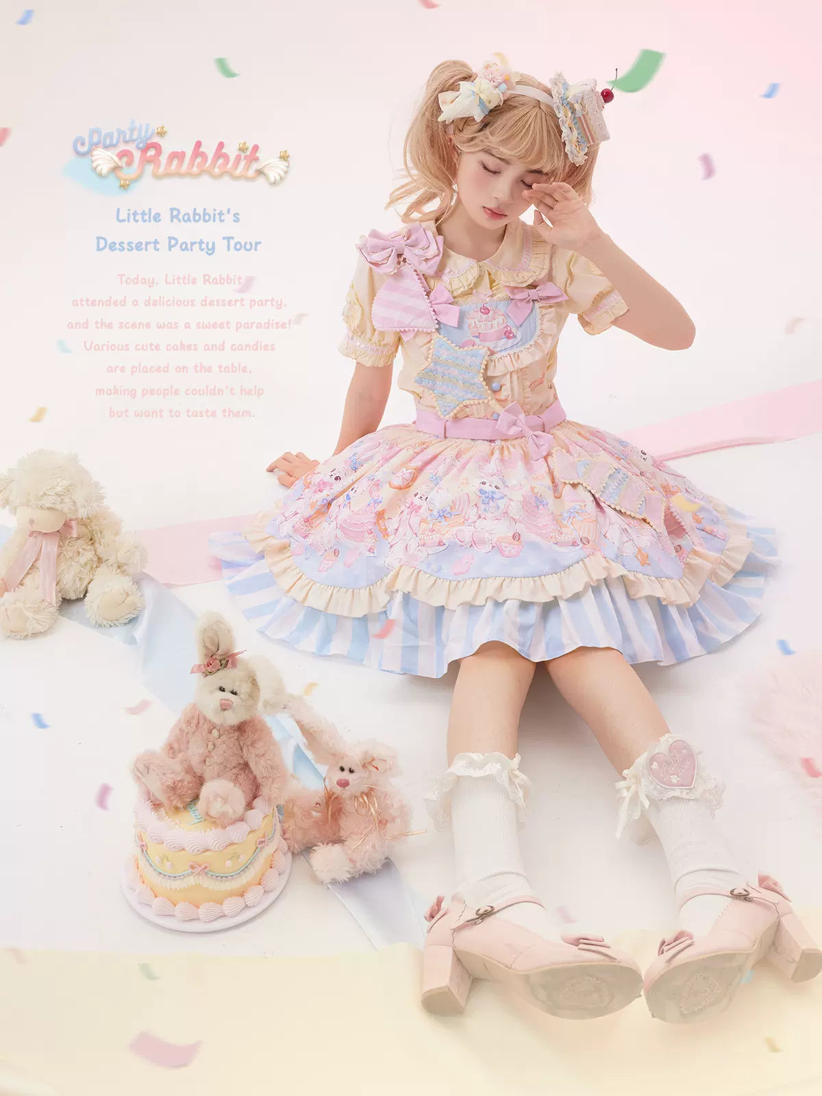 Mewroco - Party Bunny - Sweet Lolita Salopette Cute Daily Lolita Dress