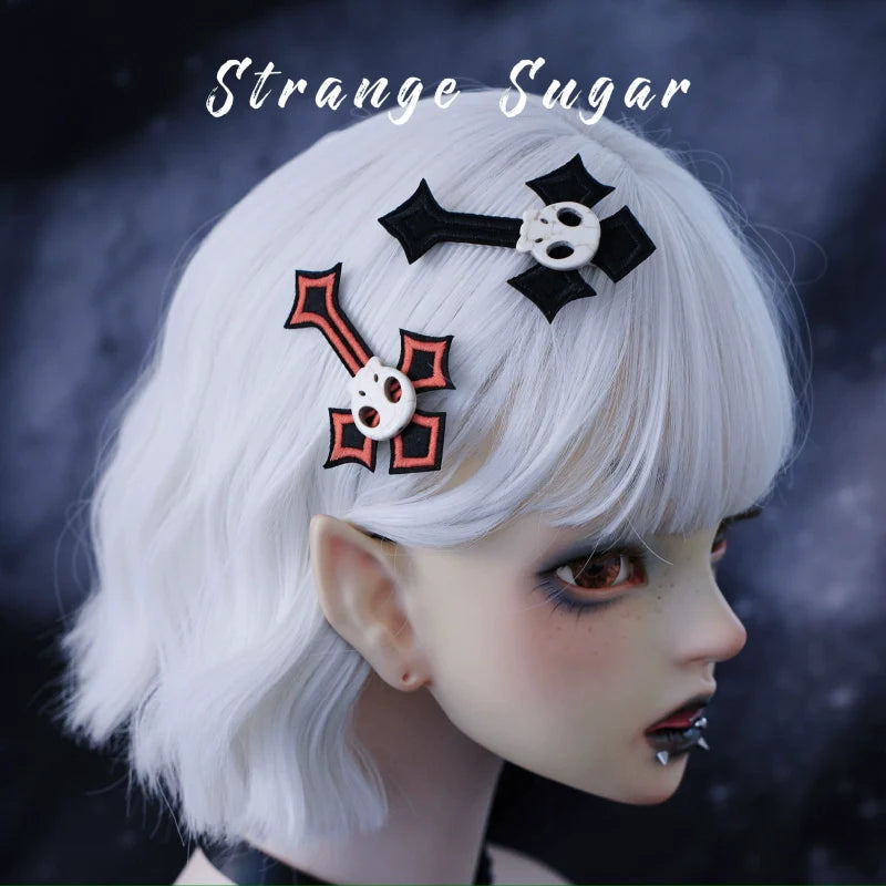 Strange Sugar - Gothic Hair Accessories Set Skulls Sharks Lolita Clips Headbands