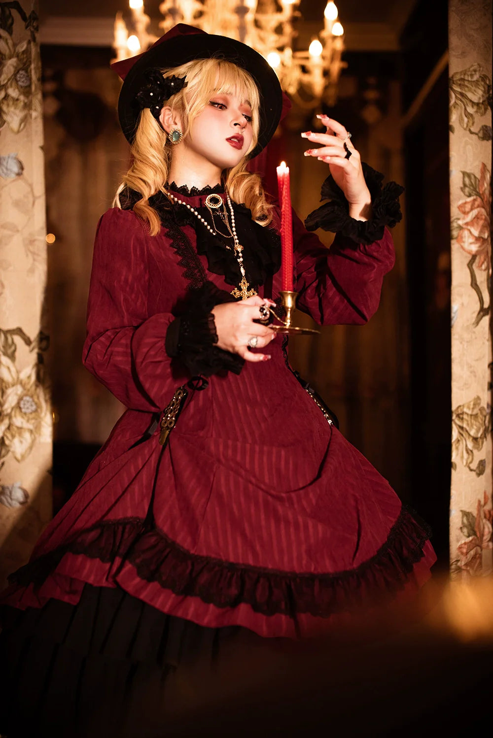 Miss Point - Perintz Manor - Gothic Lolita OP Long Sleeve Retro Lolita Dress