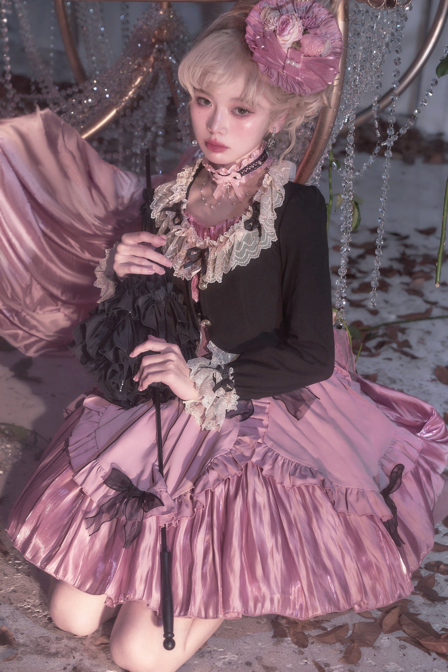 Unideer - Prelude - Elegant Lolita Bolero Jacket with Lace Ruffle Frill