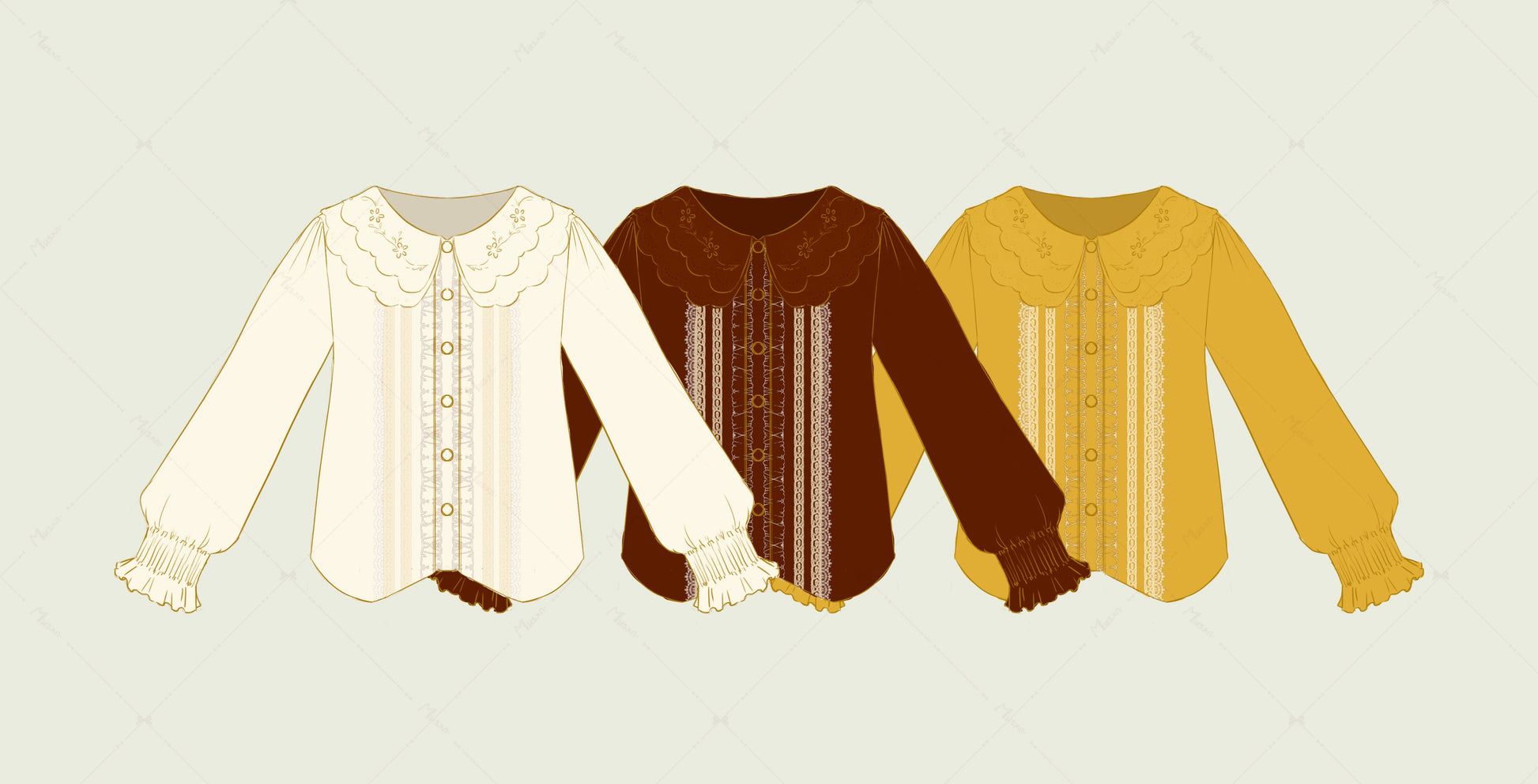 Miss Point - Vintage American Double-layer Lolita Blouse