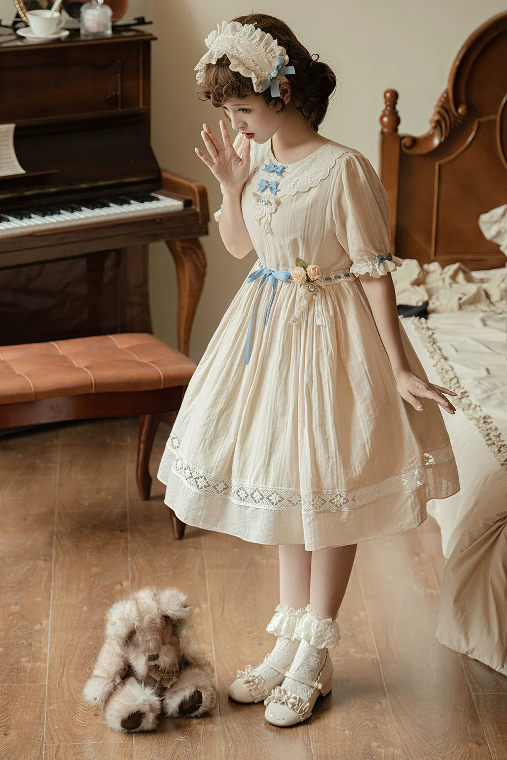 Miss Point - Customized Elegant Lolita OP Dress Cute Daily Girl Short Lolita Dress
