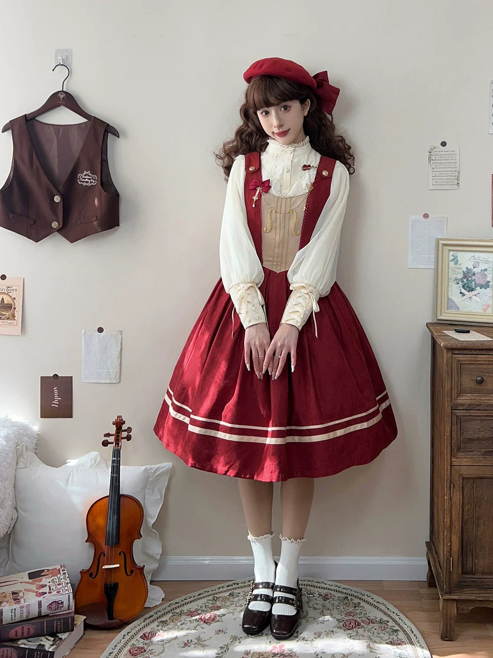 Miss Point - Customized Lolita Jumper Dress - Elegant College Lolita JSK