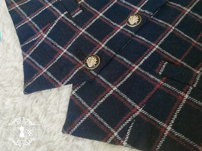 Miss Point - Rose - Elegant Lolita Pliad Print Vest Customized