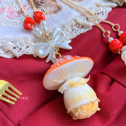 Bear Doll - Handcraft Kawaii Lolita Mushroom Necklace