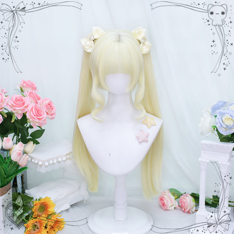 Dalao Home - Princess Lolita Ponytail Long Straight Blonde Wig