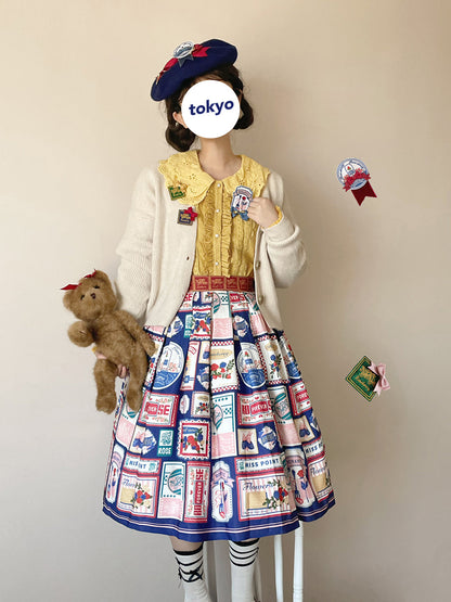 Miss Point - Strawberry Rose - Vintage American High Waist Lolita SK