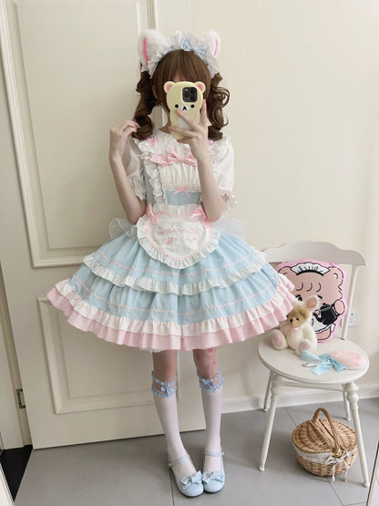 Sugar Girl - Cat Ear Tale - Sweet Lolita Jumper Dress Suspender Dress