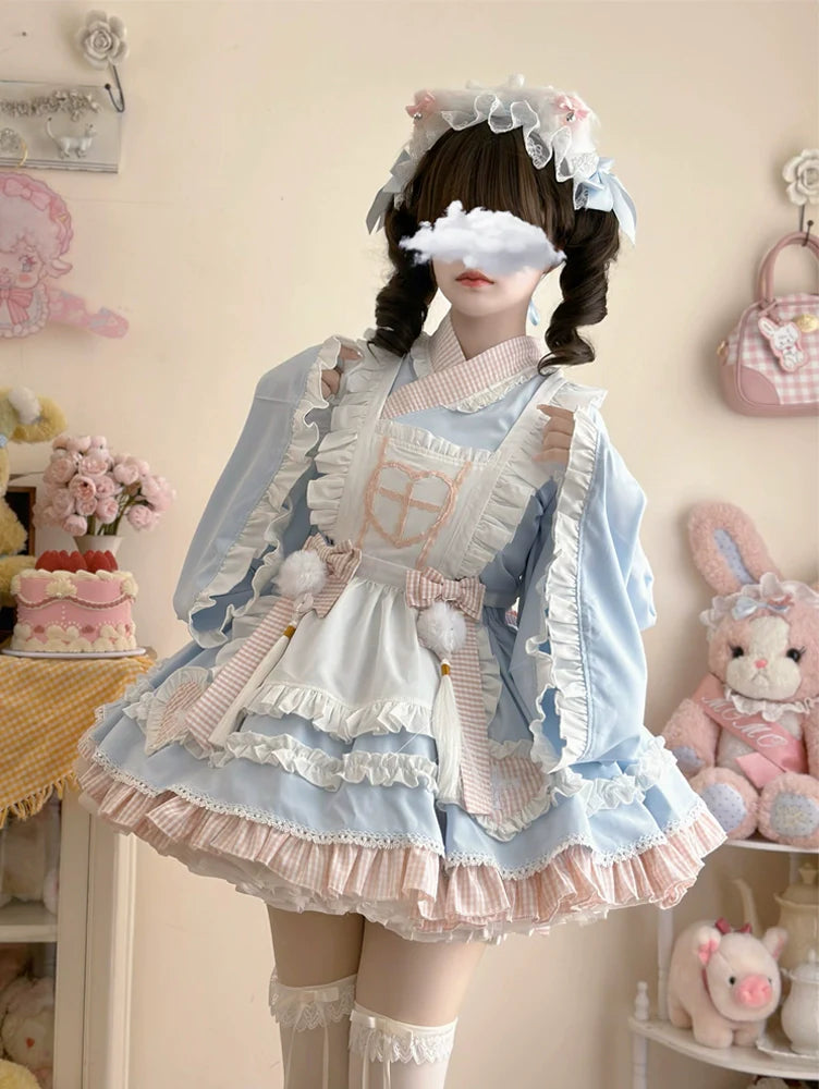 Hanguliang - Sweet Meow Nurse - Maid Lolita Skirt Set Kawaii Lolita Dress